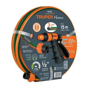 Combo Manguera De 15 M + Pistola 2 Funciones - Truper