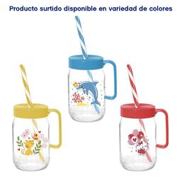 Vaso Con Pajilla De 12.5 Oz Colores Surtidos - Koala