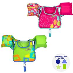 Chaleco Flotador Natación Infantil con Brazitos Integrados Diseños Surtidos
