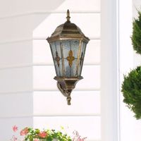 Farol De Pared Exterior Vitral 1 Luz - Z