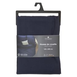 Duvet De Algodón Azul Oscuro - Atmosphera Createur Dinterieur Varios Tamaños