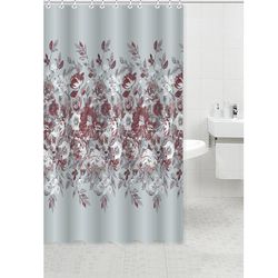 Set De Cortina + Alfombra Para Baño 14 Pzas - Viva Varios Colores