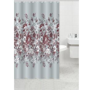 Set De Cortina + Alfombra Para Baño 14 Pzas - Viva Varios Colores