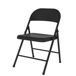 Silla De Metal Plegable Nora Negra 46.9X50.80X74.3 Cm - Newstorm