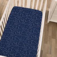 Sábana Cobertora Para Corral Constelaciones Azul Twin - Nojo