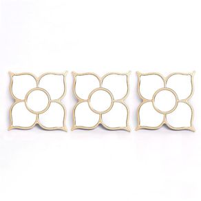 Set 3 Espejos Decorativos Diseños Flor 73.5x26x2 Cm - Viva
