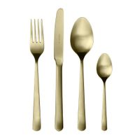 Set De 16 Cubiertos Oslo De Acero Inoxidable Champagne - Herdmar
