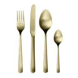 Set De 16 Cubiertos Oslo De Acero Inoxidable Champagne - Herdmar