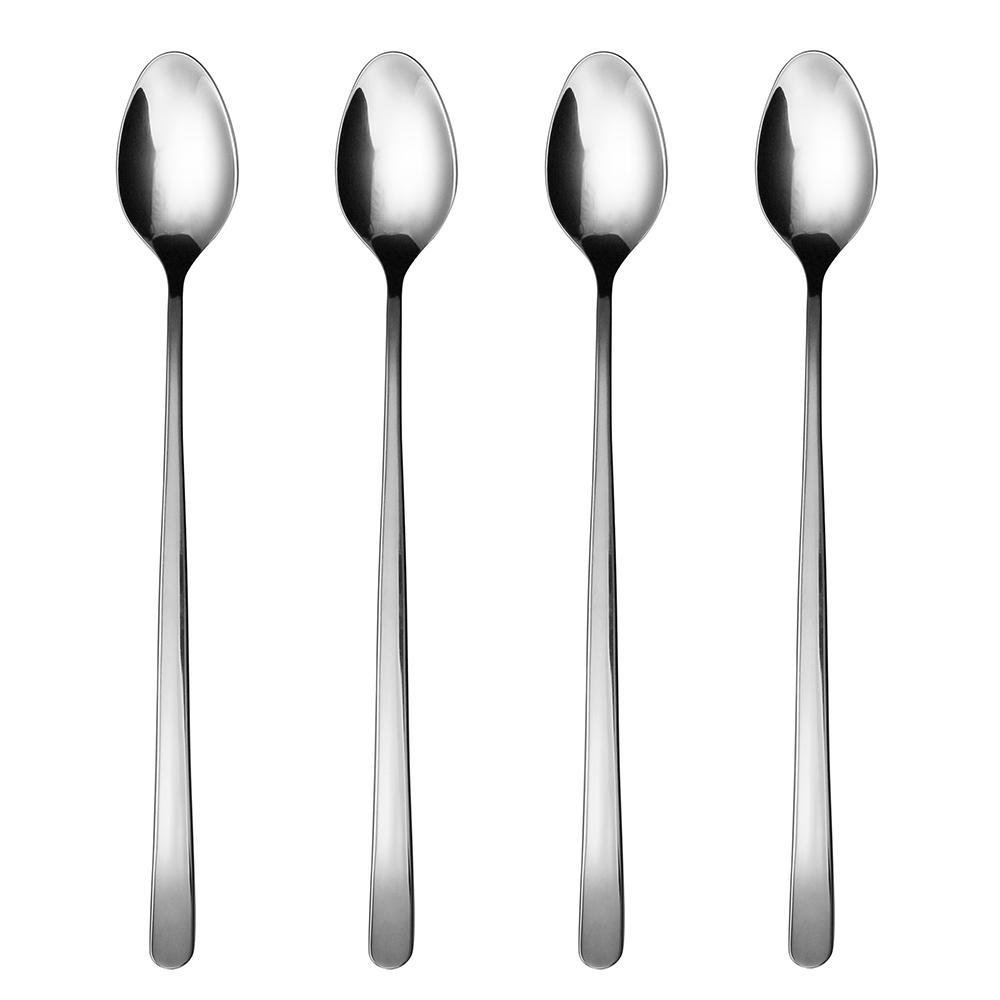 Set de 4 Cucharas Oslo de Acero Inoxidable para Helado Color Plateado