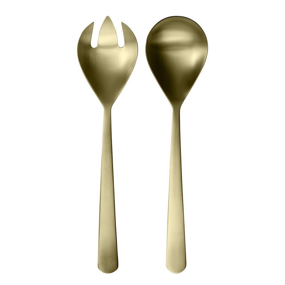 Set de 2 Cubiertos Oslo para Ensalada Color Champagne