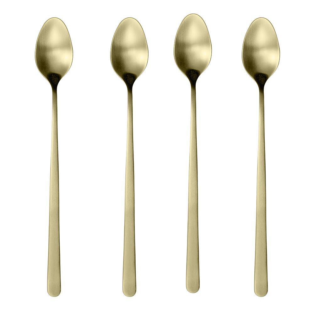 Set de 4 Cucharas Oslo para Helado Color Champagne