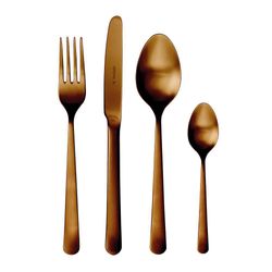 Set De 16 Cubiertos Oslo De Acero Inoxidable Cobre - Herdmar