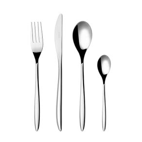 Set De 16 Cubiertos Vinci De Acero Inoxidable Plateados - Herdmar