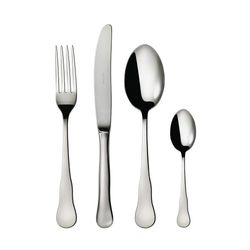 Set De 24 Cubiertos Plyke De Acero Inoxidable Plateados - Herdmar