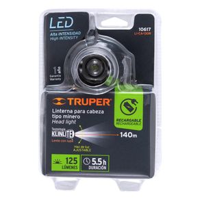 Linterna De Cabeza A Baterías Led De 125 Lm - Truper