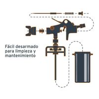 Pistola Compacta Para Retoques Vaso De Aluminio 50 Psi - Truper