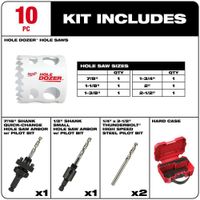 Kit De Brocas Sierra 10 Pzas - Milwaukee Electric