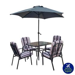 Conjunto-de-Comedor-para-Exterior-con-Sombrilla