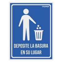 Rótulo De Deposite La Basura En Su Lugar 21 X 28 Cm - Truper