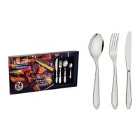 Set De Cubiertos Acero Inoxidable Caledonia 24 Pzas - Toscana By Tramontina