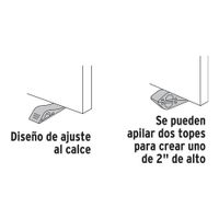 Tope Plástico Para Puerta Negro 12 Cm - Hermex