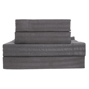 Set De Sábanas Gris Oscuro Microfibra - Viva Varios Tamaños