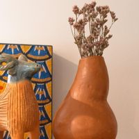 Florero Admirar De Barro 25 Cm - Kikotem