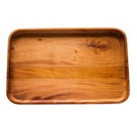 Azafate Rectangular De Madera Caoba 43X28X3 Cm - Kikotem
