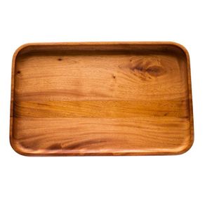 Azafate Rectangular De Madera Caoba 43X28X3 Cm - Kikotem