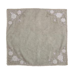 Mantel Cuadrado Con Flores 83 X 83 Cm - Viva