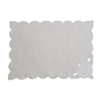 Individual Blanco Con Flores 33X 48 Cm - Viva