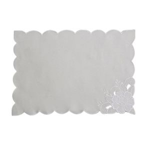 Individual Blanco Con Flores 33X 48 Cm - Viva