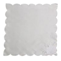 Servilleta Blanca Con Flores 45 X 45 Cm - Viva