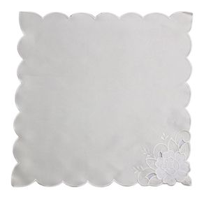 Servilleta Blanca Con Flores 45 X 45 Cm - Viva