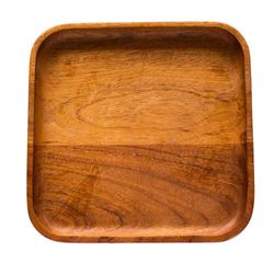 Azafate Cuadrado De Madera Caoba 25X25X3 Cm - Kikotem