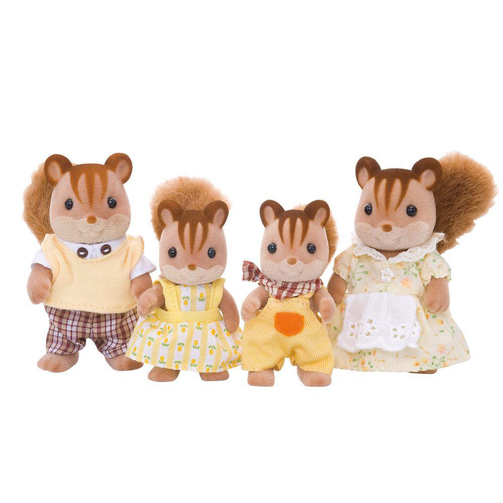 Set de Figuras Sylvanian Families Familia Ardilla de la Nuez de 4 Piezas Sylvanian Familie…