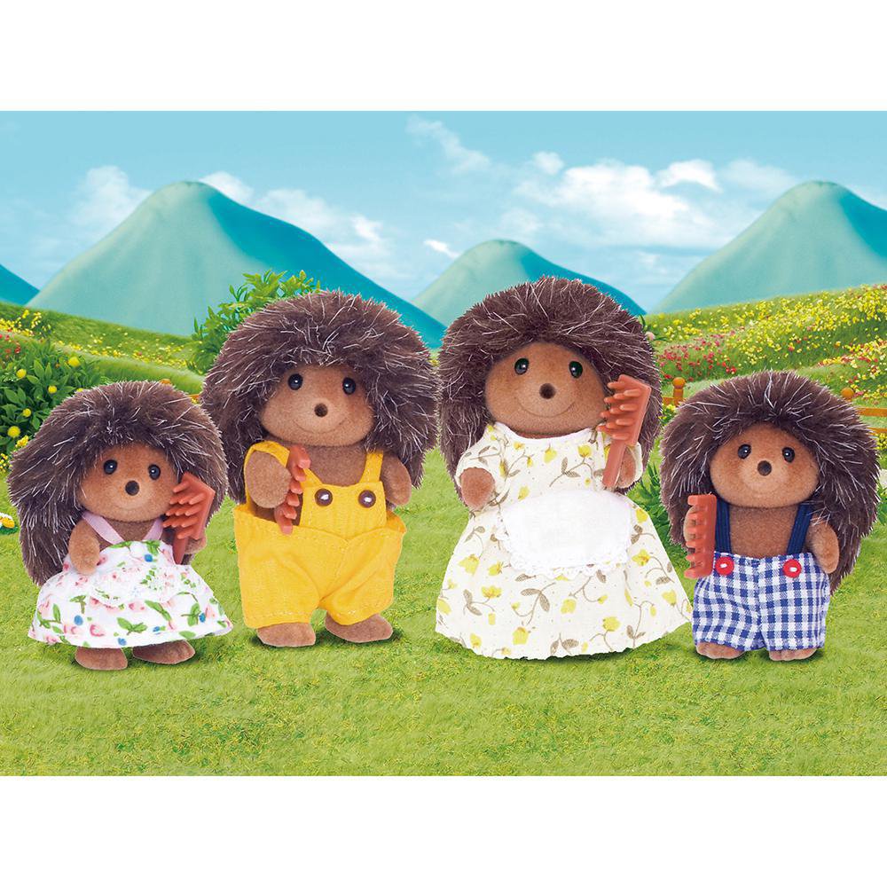 Set Sylvanian Families Familia Erizo con Papá, Mamá y Niños de 4 Piezas Familia Erizo 4 Pz…