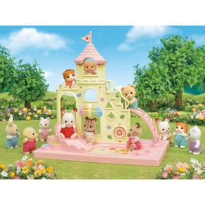 Parque-Infantil-Castillo-Sylvanian-Families-con-tobogan-y-escalera