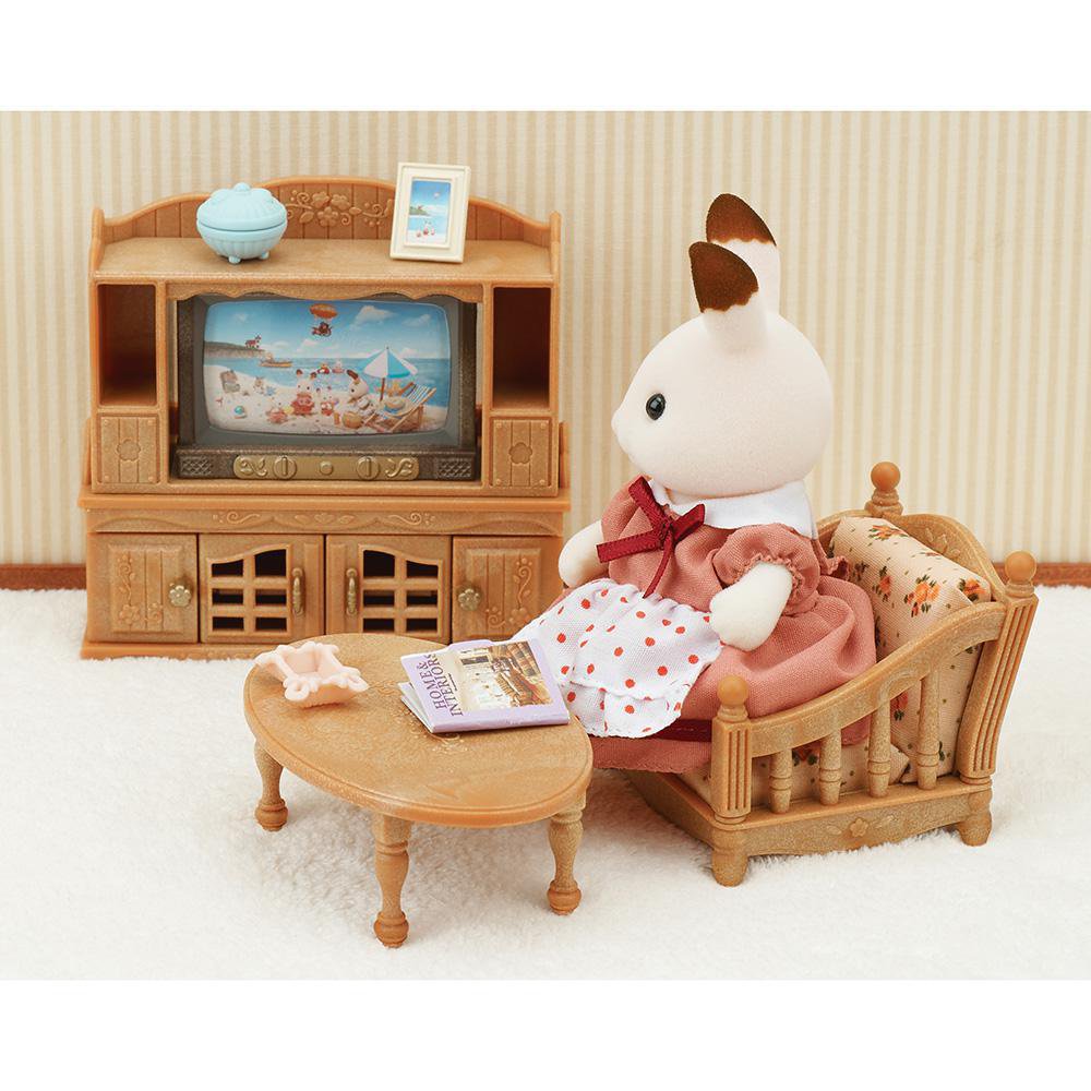 Set de Muebles Sylvanian Families Salón de Hogar de 20+ Piezas Sylvanian Families Set de S…