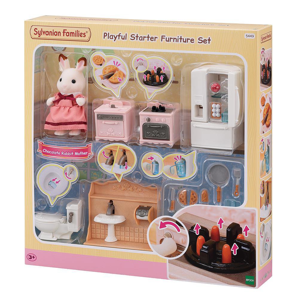 Set de Juego Sylvanian Families Set Inicial de Muebles para la Casa Sylvanian Families Set de Accesorios para la Casa