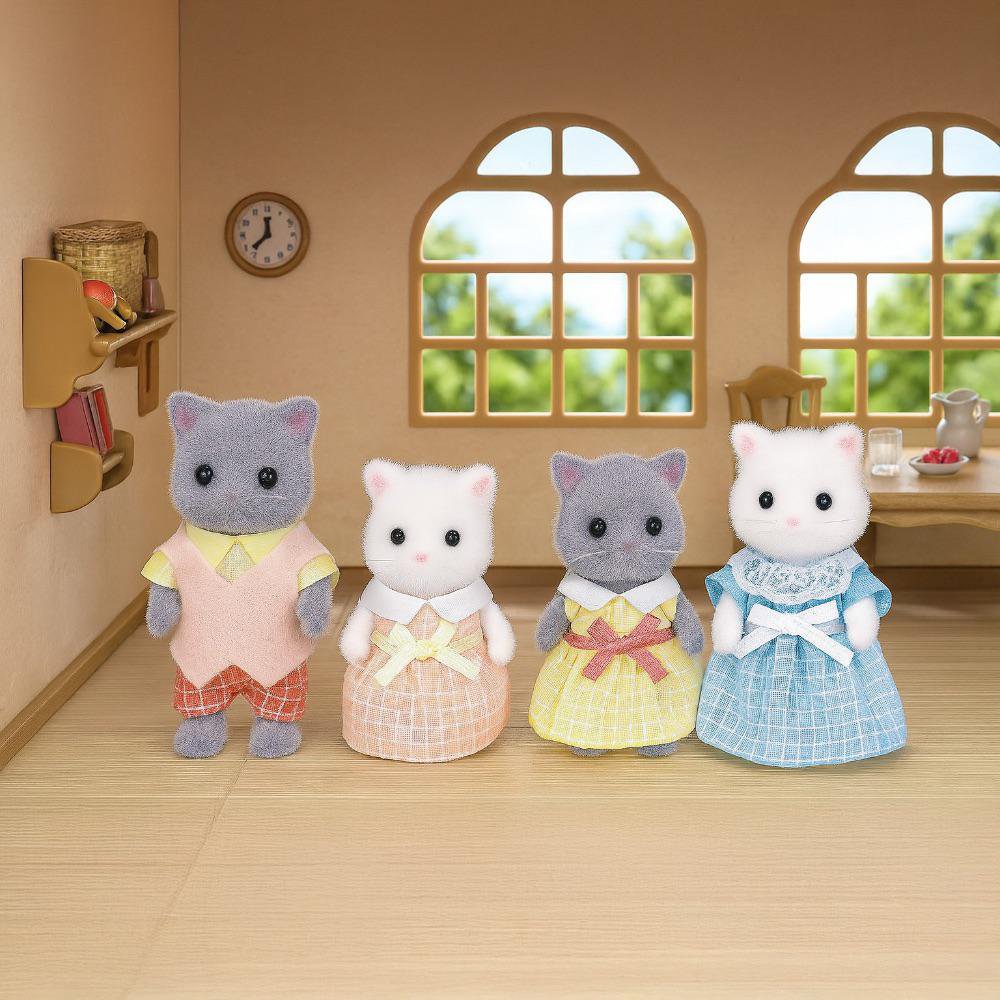 Set de Figuras Sylvanian Families Familia Gato Persa de 4 Piezas Sylvanian Families Famili…