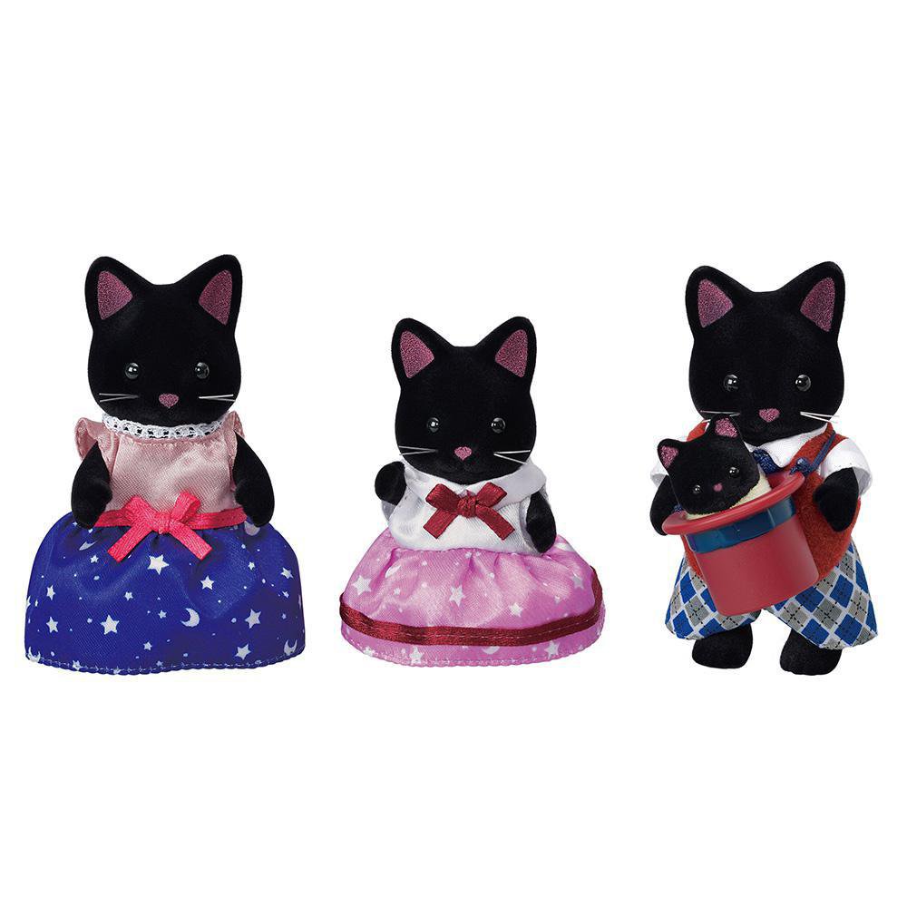 Set de Figuras Sylvanian Families Familia Gato de Medianoche Sylvanian Families Familia Ga…