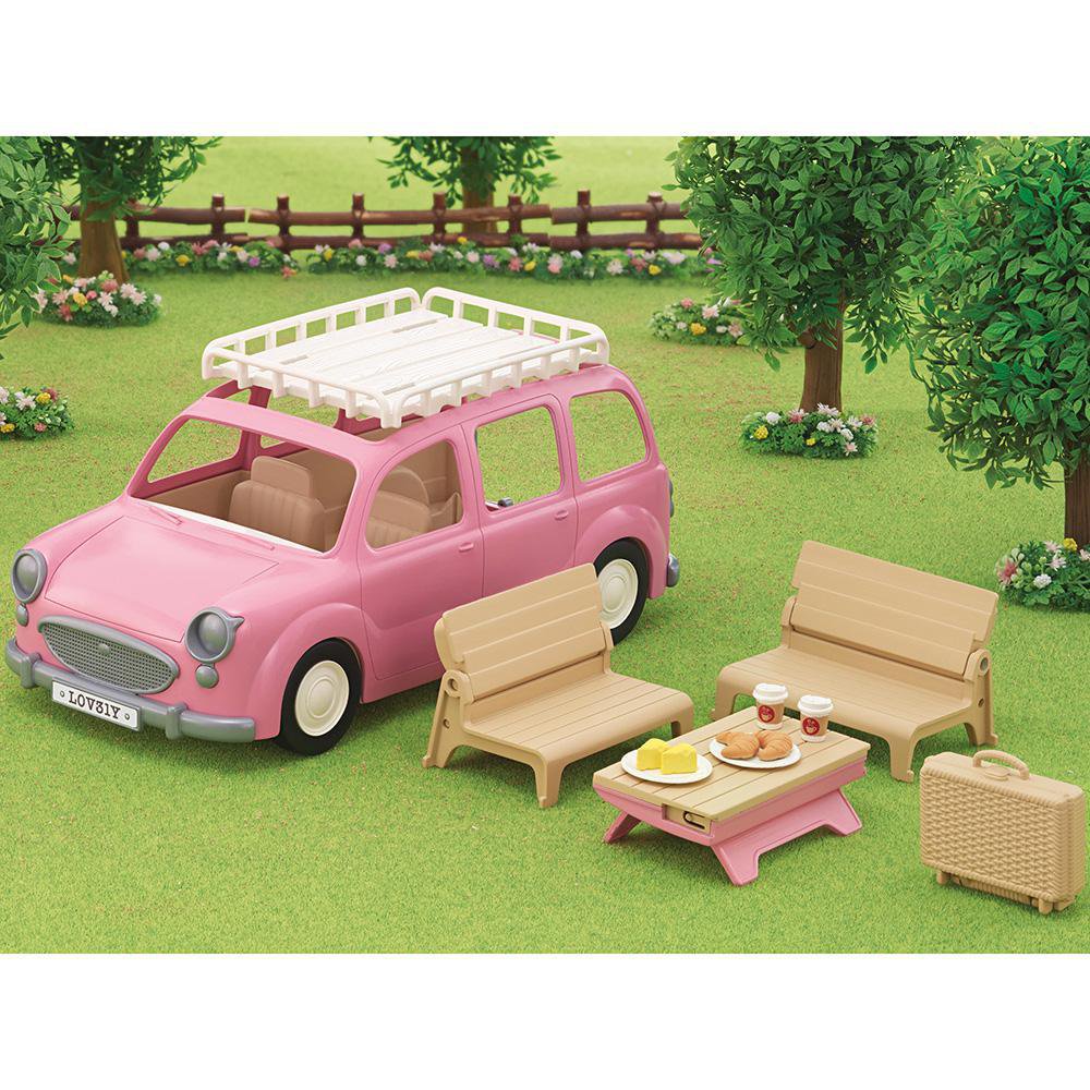 Sylvanian Families Family Camioneta Rosa para Picnic