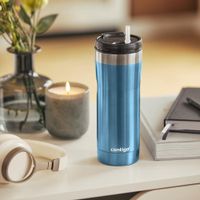 Pocillo Térmico Boquilla Dual Azul De 24 Oz