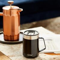 Pocillo Térmico De Acero Inoxidable Plateado De 14 Oz