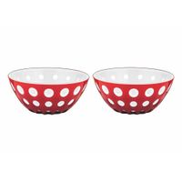Set De 2 Bowls Le Murrine Blanco Y Rojo De 4.7 Plg - Guzzini