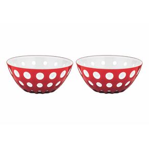 Set De 2 Bowls Le Murrine Blanco Y Rojo De 4.7 Plg - Guzzini