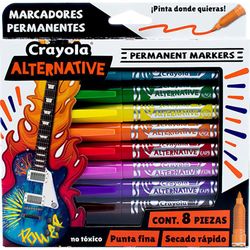 Caja De Marcadores Permanentes Alternative 8 Pzas - Crayola