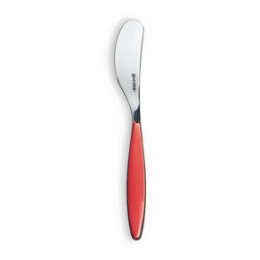 Cuchillo Para Mantequilla De Acero Inoxidable Rojo Y Plateado - Guzzini