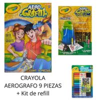 Set De Aerógrafo 9 Pzas + Refill - Crayola